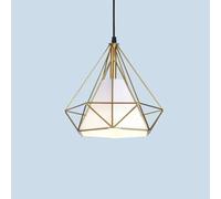 KhUkhu Lámpara De Techo De Alambre Negro, Lámpara Retro Vintage, Lámpara Colgante Moderna De Metal Mate, Lámpara Colgante, Pantalla De Estilo Industrial Vintage E27,Oro