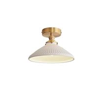KhUkhu Lámpara De Techo De Cerámica Blanca Lechosa E14, Montaje Empotrado, Lámpara De Techo De Estilo Japonés, Lámpara De Techo Interior para Pasillo, Balcón, Entrada,E