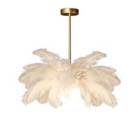 KhUkhu Lámpara De Techo De Plumas, Lámpara De Techo Moderna De Araña Dorada, Iluminación De Techo Cercana A Metal, Lámparas Colgantes para Dormitorio, Sala De Estar, para Sala De Estar