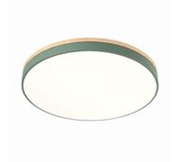 KhUkhu Lámpara De Techo LED Redonda, Ultrafina, De Madera, Cerca del Techo, 24 W, Lámpara De Techo Empotrada Verde, Luminarias De Decoración Nórdica para Dormitorio Y Pasillo,Warm White,30cm