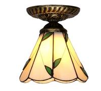 KhUkhu Lámpara De Techo para Pasillo, Lámpara De Techo De Vidrio Verde con Forma De Capullo para Dormitorio, Balcón, Pasillo, Porche, Accesorios De Iluminación De Techo