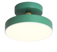 KHUKHU Lámpara De Techo Única De Montaje Semiempotrado, Creativas Lámparas LED De Montaje Semiempotrado Multicolor, Focos Redondos De Metal, Luces De Techo For Pasillo, Dormitorio, Escalera(Green)