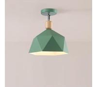 KhUkhu Lámpara LED De Techo Moderna De Montaje Semiempotrado, Estilo Industrial Retro E27, Lámpara De Techo, Pantalla De Metal para Dormitorio, Granja, Sala De Estar, Cocina,Verde