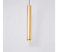 KhUkhu Luces Colgantes Cadena De Oro Lámparas Colgantes Ajustables Cilindro Nórdico Creativo Tubo Largo Suspensión Accesorio De Iluminación Luces De Techo LED Downlight Decoración,Warm Light,50cm