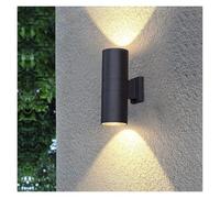 KHUKHU Luces De Pared LED for Interiores Y Exteriores, Lámpara De Pared Exterior De Arriba Hacia Abajo, Focos De Diseño Moderno for Terraza, Jardín, Porche, Garaje, IP65(6.5cm*16cm 6W)