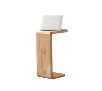 KhUkhu Mesa Auxiliar De Madera Maciza para Sofá, Mini Mesa Auxiliar En Forma De C para Espacios Pequeños Y Estrechos, Mesita De Noche De Madera para Sala De Estar, Dormitorio