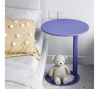 KhUkhu Mesa Auxiliar, Mesa Auxiliar, Mesa de sofá en Forma de C, Mesa de Ocio para Espacios pequeños, Comedor, Sala de Estar, cafetería,Púrpura,48x56cm