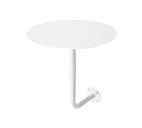 KhUkhu - Mesa de centro redonda de pared, color blanco, 35 cm