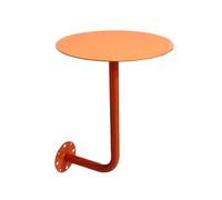 KhUkhu - Mesa de centro redonda de pared, color naranja, 40 cm