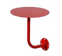 KhUkhu - Mesa de centro redonda de pared, color rojo, 40 cm