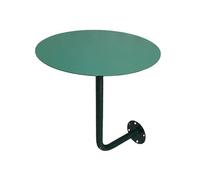 KhUkhu - Mesa de centro redonda de pared colorida, pequeña mesa de encimera para café, titular de tarjetas, mesa auxiliar contra la pared, verde, 35 cm