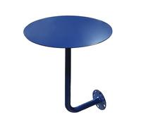 KhUkhu - Mesa de centro redonda de pared de colores, mesa pequeña para café, titular de tarjetas, mesa auxiliar contra la pared, azul, 35 cm
