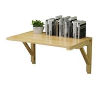 KhUkhu Mesa Plegable de Pared, Escritorio de Madera Maciza para computadora, Mesa de Comedor para Colgar en la Pared, Mesa Auxiliar, Soporte para computadora portátil, 70 cm x 50 cm