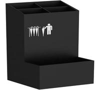 KhUkhu Paragüero de Gran Capacidad | Estantería de Metal para Almacenamiento de Paraguas Comercial | Cubo para Paraguas para vestíbulo de Hotel, Color Negro