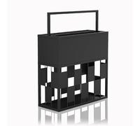 KhUkhu Paragüero de Gran Capacidad para Pasillo, paragüero Rectangular para Hotel, para Entrada, Almacenamiento Dividido, diseño Tallado a Hueco,Negro
