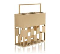 KhUkhu Paragüero de Gran Capacidad para Pasillo, paragüero Rectangular para Hotel, para Entrada, Almacenamiento Dividido, diseño Tallado a Hueco,Oro