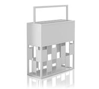 KhUkhu Paragüero de Gran Capacidad para Pasillo, paragüero Rectangular para Hotel, para Entrada, Almacenamiento Dividido, diseño Tallado a Hueco,Blanca