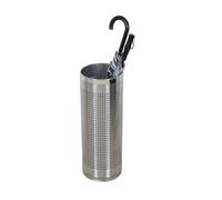 KhUkhu Paragüero Soporte para Paraguas Soporte para Paraguas de Acero Inoxidable Soporte para Paraguas Redondo Espacio de Almacenamiento Cubo de Paraguas para Bastón Familiar Hotel,Plata