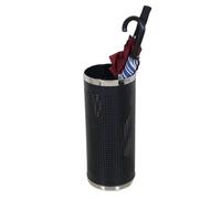 KhUkhu Paragüero Soporte para Paraguas Soporte para Paraguas de Acero Inoxidable Soporte para Paraguas Redondo Espacio de Almacenamiento Cubo de Paraguas para Bastón Familiar Hotel,Silver+Black