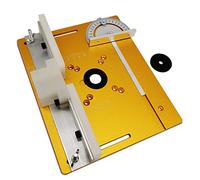 KhUKhu Placa de inserción de Mesa de enrutador de Aluminio con Calibre de inglete para Bancos de carpintería Sierra de Mesa Máquina de Grabado Recortadora Multifuncional (Tipo-B)