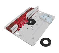 KhUKhu Placa de inserción de Mesa de enrutador de Aluminio con Valla de Espiga Tablero abatible de fresado de Madera eléctrico con Kit de guía de Calibre de inglete