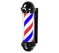 KHUKHU Poste De Barbero For Peluquería De 29 Pulgadas, Lámpara Impermeable Montada En La Pared, Letrero De Barbería, Barbería Giratoria, Tiras LED Rojas, Blancas, Azules, Naranjas Y Verdes, IP54(E)