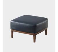 KhUkhu Reposapiés De Piel Sintética para Sala De Estar, Taburete Otomano Cuadrado Tapizado con Patas De Madera, Taburete Grande para Tocador