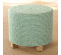 KhUkhu Reposapiés Otomanos Reposapiés De Hilo De Algodón Reposapiés Redondos Taburete para Cambiar Zapatos Otomanas para El Dormitorio Otomanas para La Sala De Estar,Verde,30x31cm