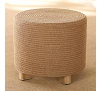 KhUkhu Reposapiés Otomanos Reposapiés De Hilo De Algodón Reposapiés Redondos Taburete para Cambiar Zapatos Otomanas para El Dormitorio Otomanas para La Sala De Estar,Jute,30x31cm