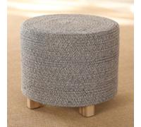 KhUkhu Reposapiés Otomanos Reposapiés De Hilo De Algodón Reposapiés Redondos Taburete para Cambiar Zapatos Otomanas para El Dormitorio Otomanas para La Sala De Estar,Gris,40x31cm