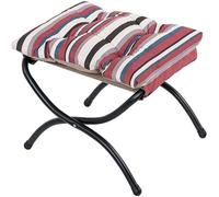 KhUkhu Reposapiés Reposapiés Pequeño De Cachemira Agradable para La Piel, Reposapiés Plegable Y Portátil con Asiento Acolchado, Otomana Ligera, para Sala De Estar Y Dormitorio,Stripes