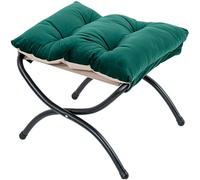 KhUkhu Reposapiés Reposapiés Pequeño De Cachemira Agradable para La Piel, Reposapiés Plegable Y Portátil con Asiento Acolchado, Otomana Ligera, para Sala De Estar Y Dormitorio,Verde
