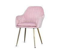 KhUkhu Silla De Comedor De Terciopelo, Sillón De Salón con Patas De Metal, Asiento Y Respaldo De Terciopelo, Sillón De Ocio,A1