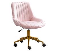 KhUkhu Silla De Escritorio De Terciopelo, Estilo Contemporáneo, Silla De Oficina, Ergonómica, Color Negro,B