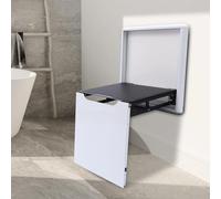 KhUkhu Silla plegable de pared en forma de L para cambiar zapatos para entrada, taburete plegable para cambiador de zapatos, para entrada, pasillo, sala de estar, dormitorio, puerta, ahorra espacio