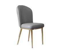 KhUkhu Sillas De Comedor De Cuero Vintage De Mediados De Siglo, Sillas De Cocina, Sillas De Salón, Sillas De Esquina para Sala De Estar, Sillas Laterales Tapizadas con Patas Y Respaldos,Gris