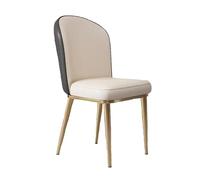 KhUkhu Sillas De Comedor De Cuero Vintage De Mediados De Siglo, Sillas De Cocina, Sillas De Salón, Sillas De Esquina para Sala De Estar, Sillas Laterales Tapizadas con Patas Y Respaldos,Nero