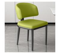 KHUKHU Sillas de Comedor de Estilo Moderno de Mediados de Siglo, sillas de Comedor tapizadas en Piel, cómodas sillas Acolchadas con Patas metálicas, sillas de recepción for Oficina.(/Green a)