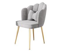 KhUkhu Sillas De Comedor De Terciopelo, Sillón Tapizado para Cocina con Patas De Metal Dorado, Sillas Auxiliares De Ocio para Comedor, Sala De Estar Y Dormitorio,F