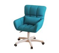 KhUkhu Sillas Ergonómicas para Computadora En Casa, Silla Giratoria De 360° con Soporte Lumbar Y Brazos, Sillón De Trabajo Cómodo para Estudio, Dormitorio, Sala De Computadoras,Azul