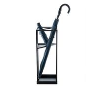 KhUkhu Soporte Moderno de Paraguas Negro Largo y Corto, Soporte Creativo con Forma geométrica para Palos de Golf con Bandeja de Goteo, para la Entrada del Pasillo del Hotel en casa