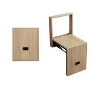 KhUkhu Taburete cambiador de zapatos plegable montado en la pared, asiento plegable de baño, taburete plegable de madera maciza, banco de zapatos invisible para baño, sala de estar, D