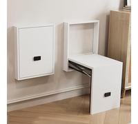KhUkhu Taburete cambiador de zapatos plegable montado en la pared, asiento plegable de baño, taburete plegable de madera maciza, banco de zapatos invisible para baño, sala de estar, A