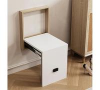 KhUkhu Taburete cambiador de zapatos plegable montado en la pared, asiento plegable de baño, taburete plegable de madera maciza, banco de zapatos invisible para baño, sala de estar, C