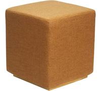 KhUkhu Taburete con Asiento De Espuma Acolchada, Reposapiés Otomano Pequeño, Taburete De Tocador Tapizado Cuadrado Moderno Y Contemporáneo,Naranja,34x45cm