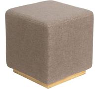 KhUkhu Taburete con Asiento De Espuma Acolchada, Reposapiés Otomano Pequeño, Taburete De Tocador Tapizado Cuadrado Moderno Y Contemporáneo,Light Gray,34x30cm