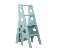 KhUkhu Taburete De Escalera De 4 Escalones, Escalera Plegable De Madera, Silla De Escalera Multifunción, Escalones De Biblioteca, Estantes De Exhibición