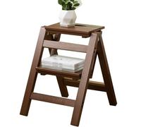 KhUkhu Taburete De Madera para Cocina, Escalera Plegable De Dos Escalones, Banco De Madera, Estante De Almacenamiento para El Hogar