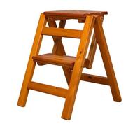 KhUkhu Taburete De Madera Plegable De 2 Escalones, Silla De Escalera Antideslizante, Estante Plegable, Taburetes Pequeños para Pies, Banco De Zapatos Multifunción/Estante para Flores