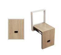 KhUkhu - Taburete de zapatos plegable para pared, asiento de baño, taburete plegable de madera maciza, banco de zapatos invisible para cuarto de baño, salón, B